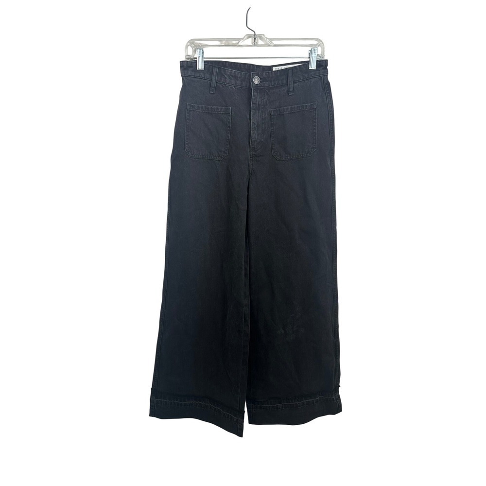 Rag & Bone Wide Leg Jeans Women 27 Black NWT Marina Angelique WDD24F2641ZJAN
